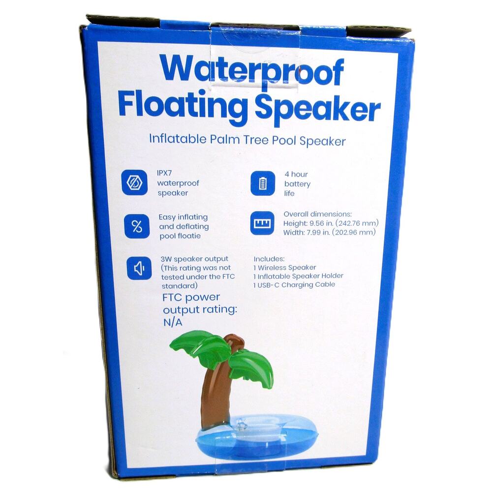 Waterproof Floating Bluetooth Wireless Speaker Inflatable Palm Tree IPX7